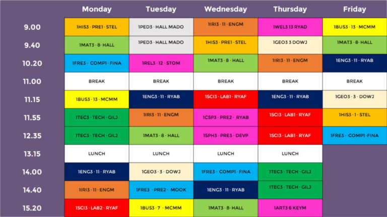 schedule