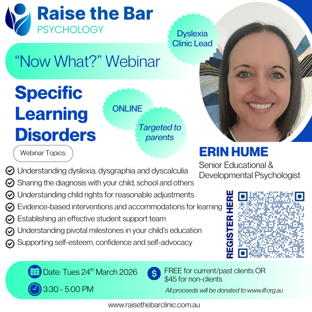 Now What Webinar - Specific Learning Disorders | Raise the Bar Psychology