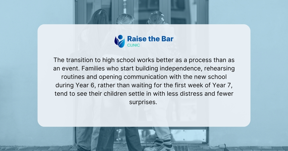 Preparing Your Child for the Transition to High School: A Parent’s Guide 1 Transition to High School | Raise the Bar Clinic Heatherton